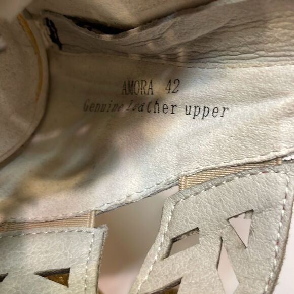 L’Artistic Womens Spring Step Amora Hand Painted Leather  Sandal Heel Sz 10.5 - Picture 13 of 14